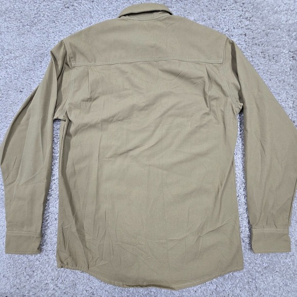 Vintage Rattlers Brand Shirt Mens Medium Khaki Button Up Long Sleeve Workwear - Picture 7 of 11